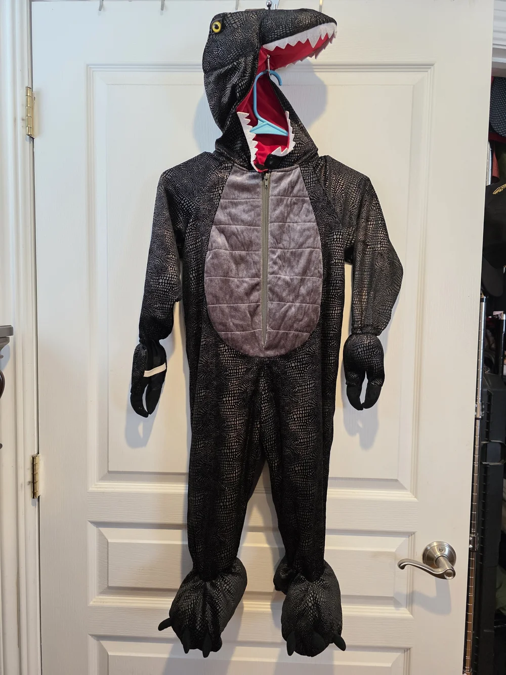 Boys Black Dinosaur Costume 4T Dragon Hooded Halloween Cosplay